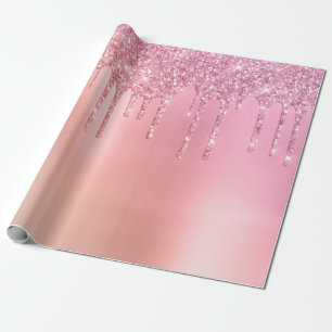 Gorgous rosa ros guld och koppar glitter presentpapper