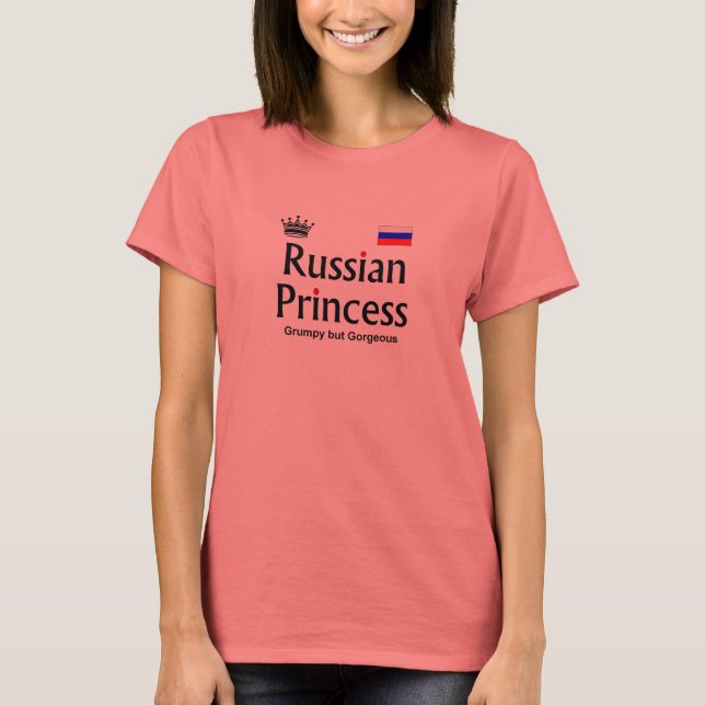 Gorgous Russian Princess t-shirt med flagga (Framsida)