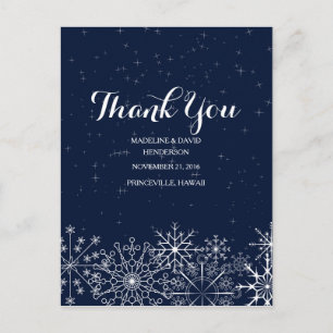 Gorgous Snöflingor Winter Weddings Tack Vykort