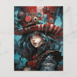 Gorgous Steampunk Alice Vykort
