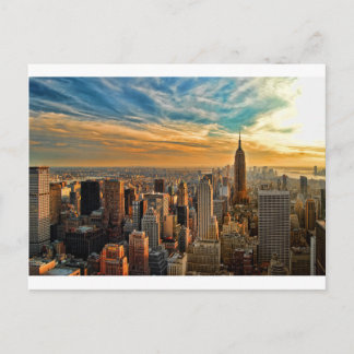 Gorgous Sunset på Manhattan, New York City Vykort