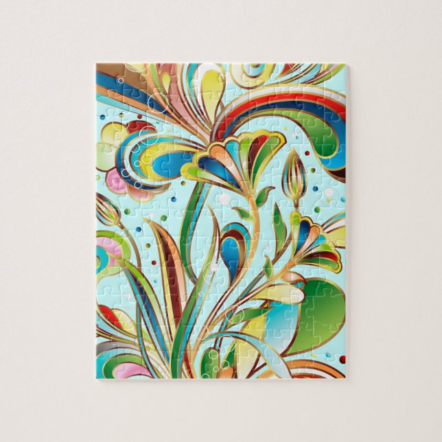 Gorgous Swirling Flowers Pussel (Vertikal)