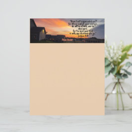Gorgous Texas Sunset Stationary Scripture