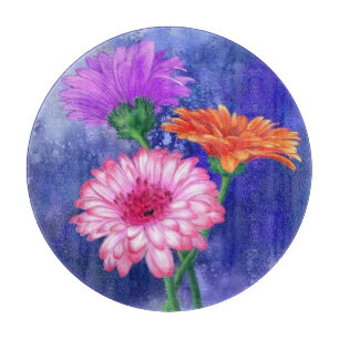 Gorgous Three Färg Gerberas - Miged Teckning