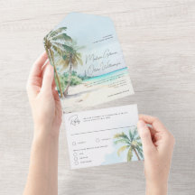 Gorgous Tropical Beach Handflatan Träd
