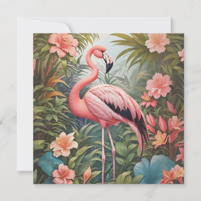 Gorgous Tropical Rosa Flamingo Bird (Framsida)