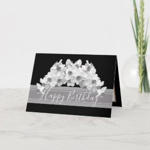 Gorgous White Daffodils Söt Bouquet Birthday Kort