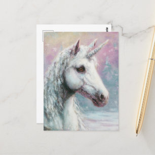 Gorgous Winter Unicorn Vykort