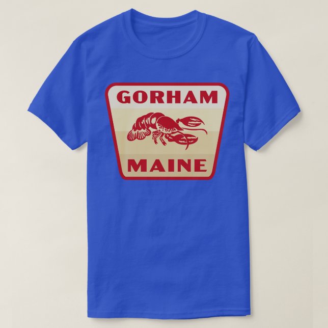 Gorham Maine Retro Badge Tan T Shirt (Design framsida)