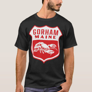 Gorham Maine Retro Shield White T Shirt
