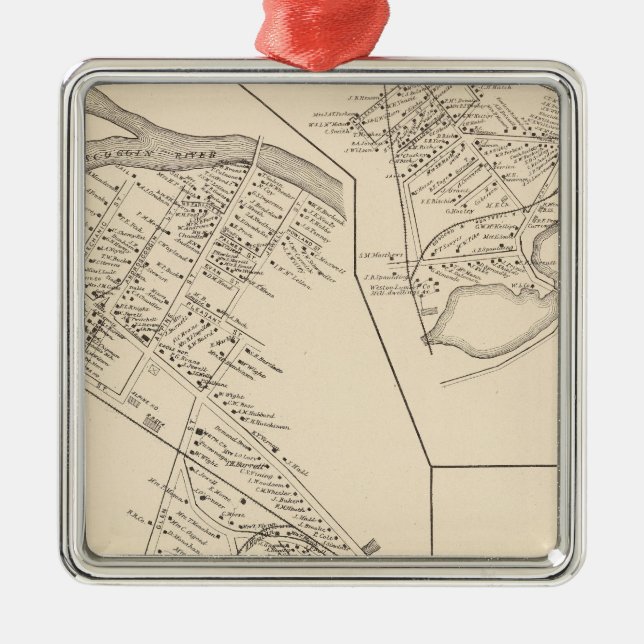 Gorham PO, town av Gorham Julgransprydnad Metall (Framsidan)