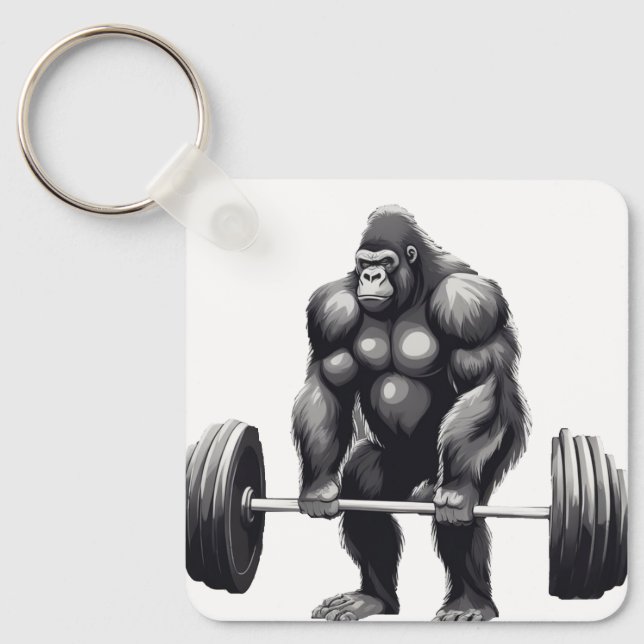 Gorila Deadlift Nyckelring (Framsida)