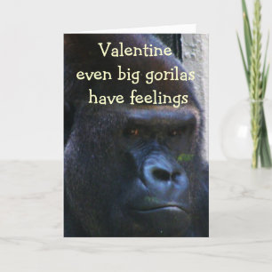GORILAS HAR VALENTINKÄRLEKkortet Helgkort