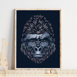 Gorilla African Print | Utskrift av Gorilla Animal Poster