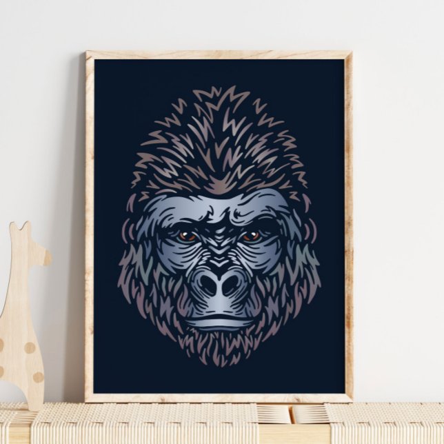 Gorilla African Print | Utskrift av Gorilla Animal Poster (Skapare uppladdad)