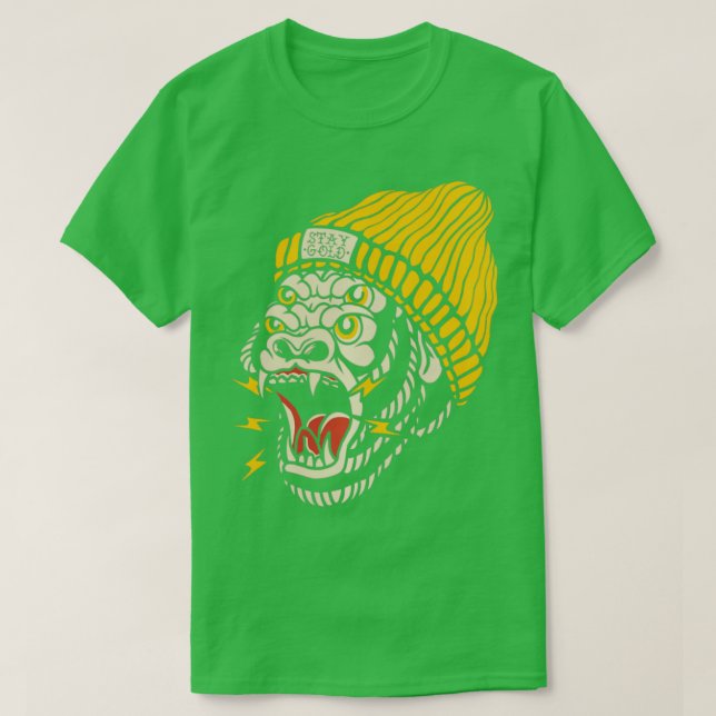 Gorilla American raditional attoo Inked Old school T Shirt (Design framsida)