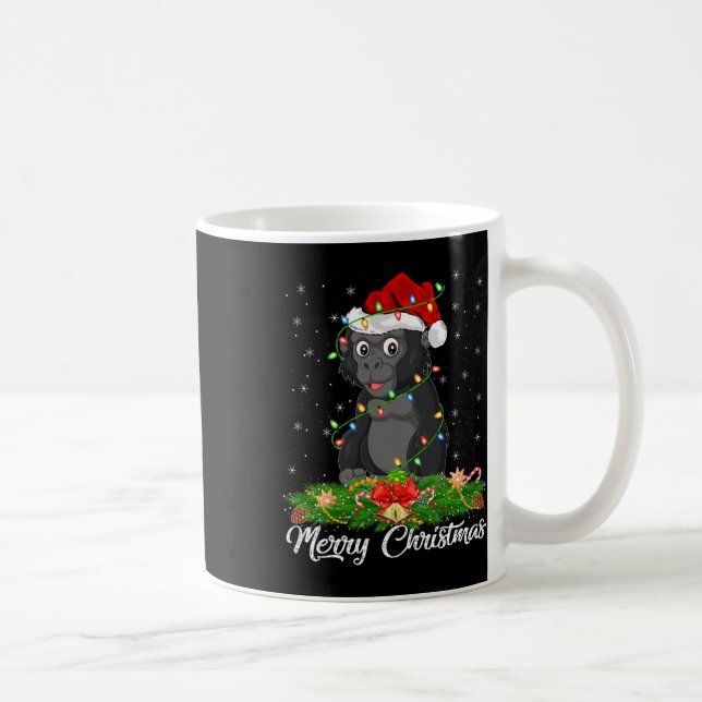 Gorilla Animal Lover Matching Santa Hat Gorilla Ch Kaffemugg (Höger)