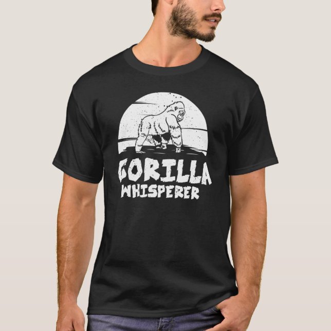 Gorilla Animal Quote Monkey Habitat Silverback Wes T Shirt (Framsida)