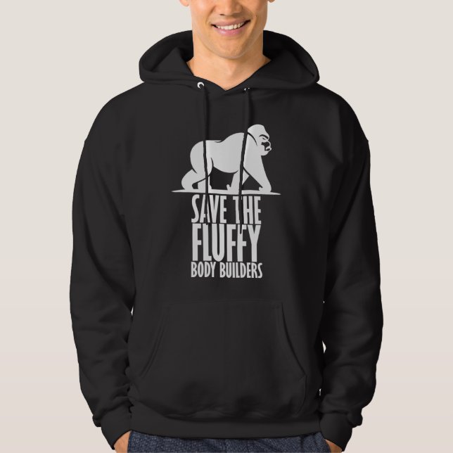 Gorilla Animal Rights Save The Gorillas Hoodie (Framsida)
