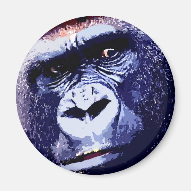 Gorilla Ansikte Magnet (Framsidan)