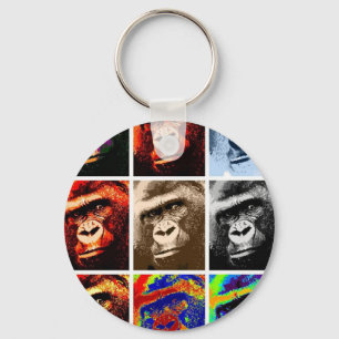 Gorilla Ansikte Nyckelring