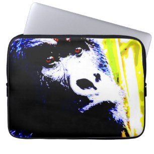 Gorilla Ansikte Pop Art Laptop Fodral