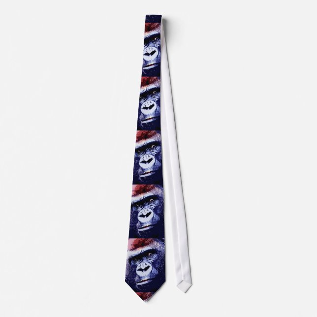 Gorilla Ansikte Pop Art Neck Tie Slips (Framsida)
