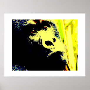 Gorilla Ansikte Poster Skriv ut. Gorilla Poster
