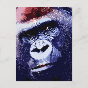 Gorilla Ansikte Vykort