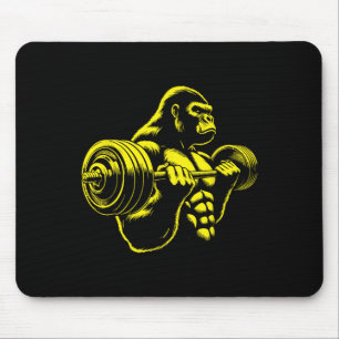 Gorilla Apa Gym Tyngdlyftning Bodybuilding Träning Musmatta