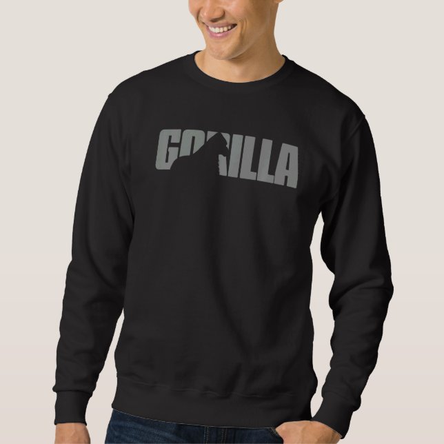 Gorilla Apparel Animal Underbar Ape Gorilla 1 Lång Ärmad Tröja (Framsida)