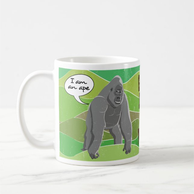 Gorilla är ingen apa kaffemugg (Vänster)