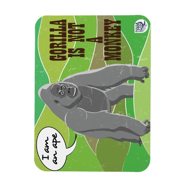 Gorilla är ingen apa magnet (Vertikal)