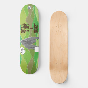 Gorilla är ingen apa mini skateboard bräda 18,5 cm
