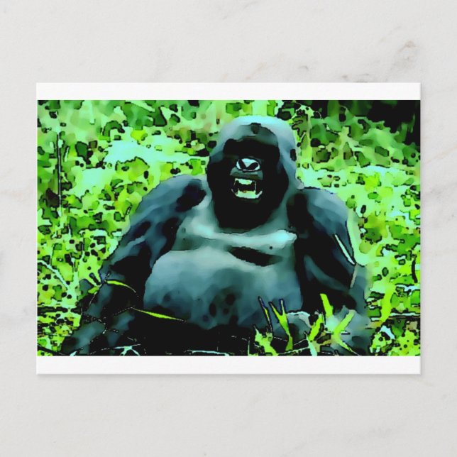 Gorilla Artwork-vykort Vykort (Framsida)