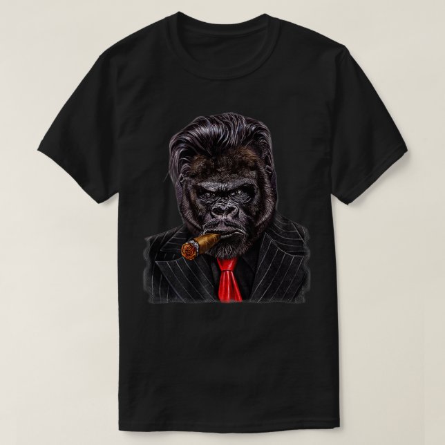 Gorilla as a Mob Boss  T Shirt (Design framsida)