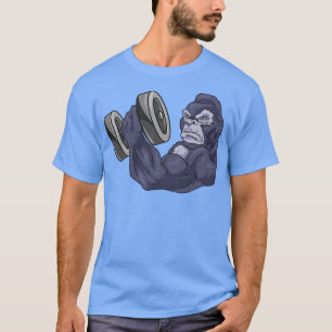 Gorilla As Bodybuilder With Barbell  T Shirt