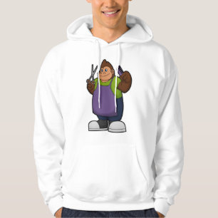 Gorilla as Hairdresser with Scissors & Comb Hoodie