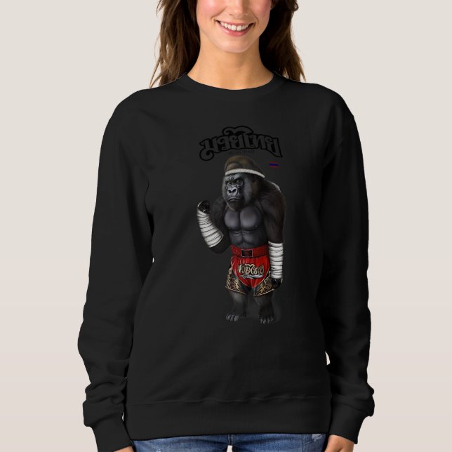 Gorilla as Muay Thai Kick Boxing Champion 1 T Shirt (Framsida)