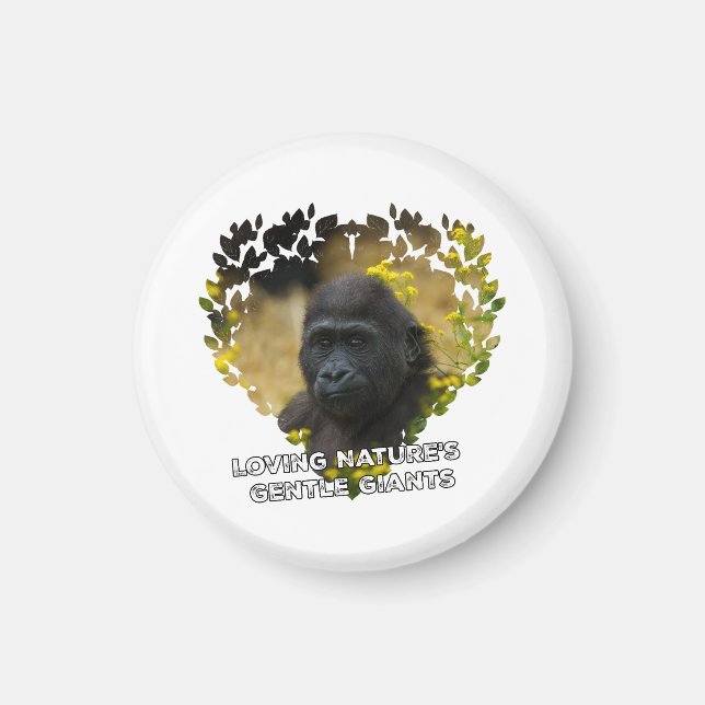 Gorilla Baby - Loving Nature's Gentle Giants Magnet (Framsidan)