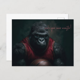Gorilla Basketball Player Vykort
