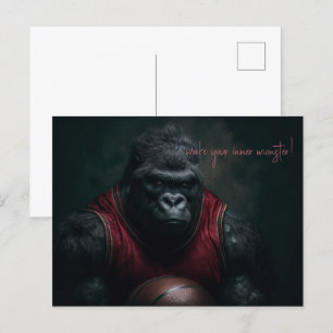 Gorilla Basketball Player Vykort