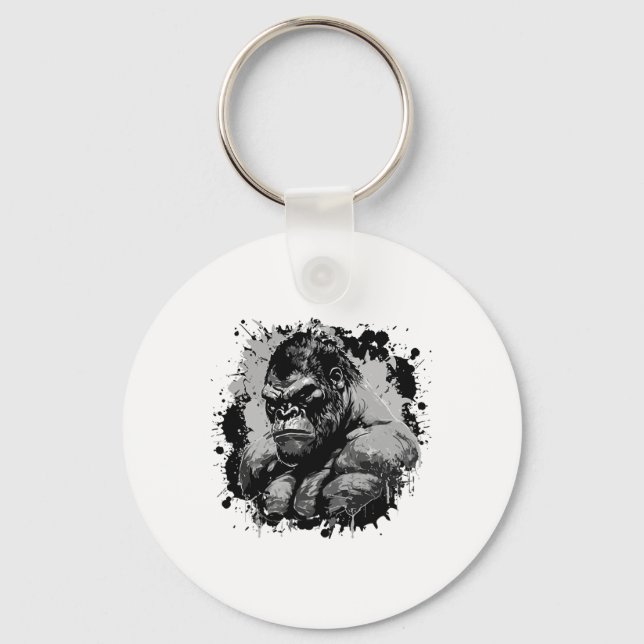 Gorilla Beast Muscles Workout Bodybuilding Boxing Nyckelring (Framsida)