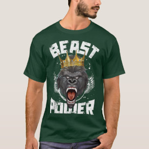 Gorilla Beast Power Motivation Bodybuilding Gym W T Shirt