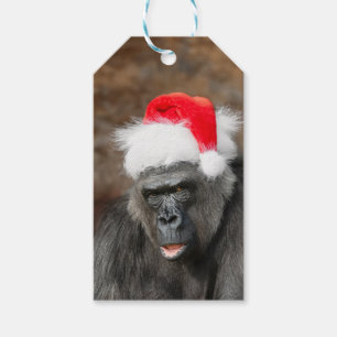 Gorilla Biddy i en julafton Presentetikett