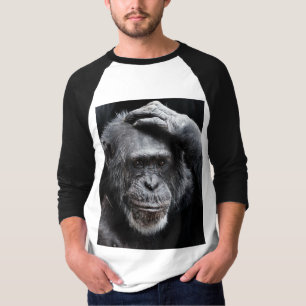 GORILLA Big Ansikte, Contemplative Ape T-shirts