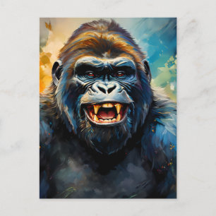 Gorilla big Smile Vykort