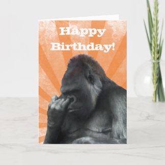 Gorilla Birthday-kort Kort