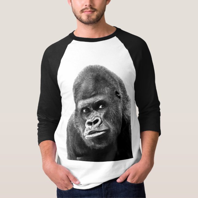 Gorilla Black White T Shirt (Framsida)