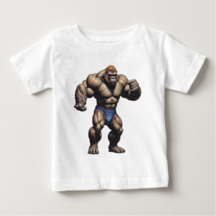 Gorilla Bodybuilder Pop Art Serieteckning T Shirt